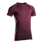Men's Seamless Short-Sleeved Dynamic Yoga T-Shirt - Burgundy