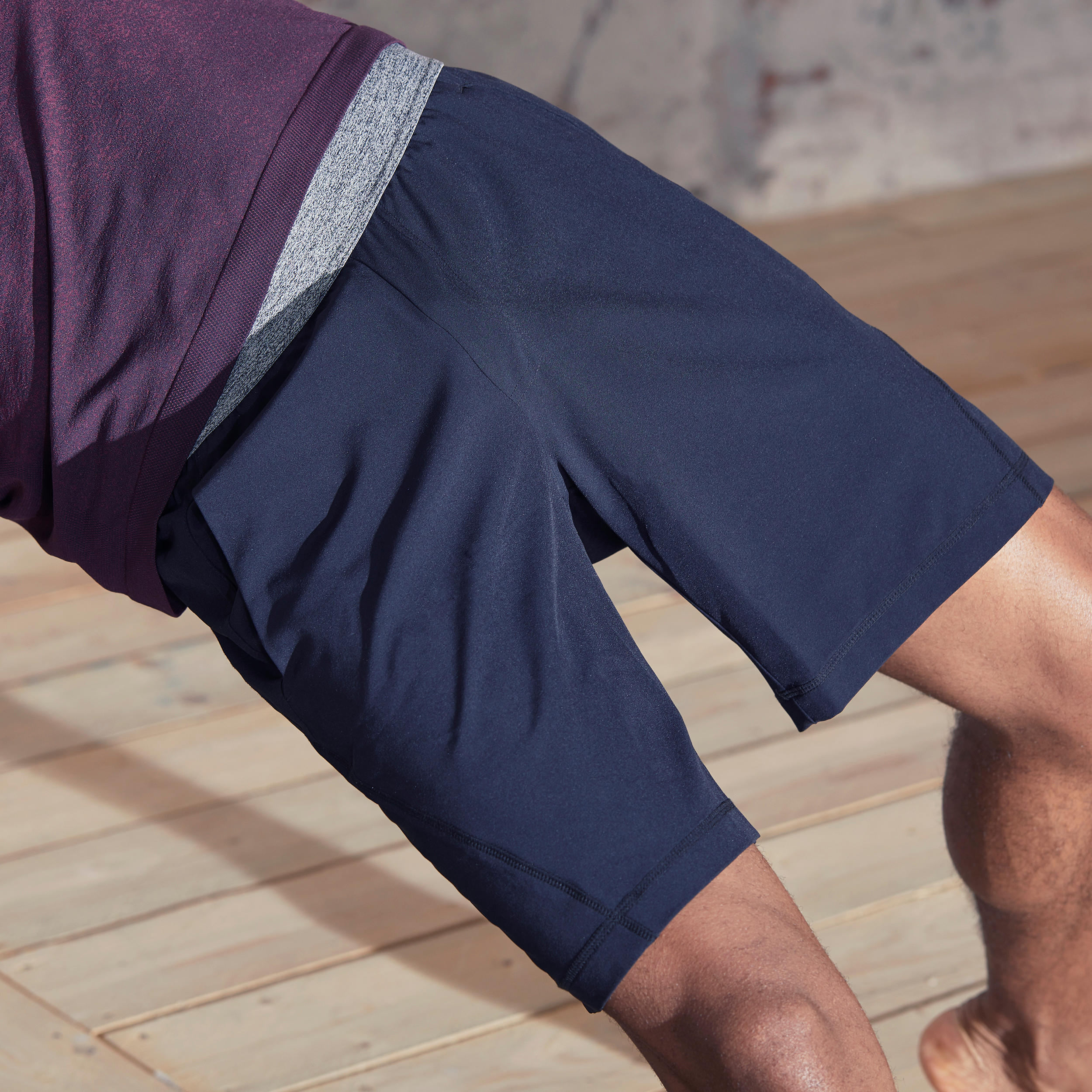 KIMJALY Pantalones cortos hombre Short Yoga 
de tela Negro