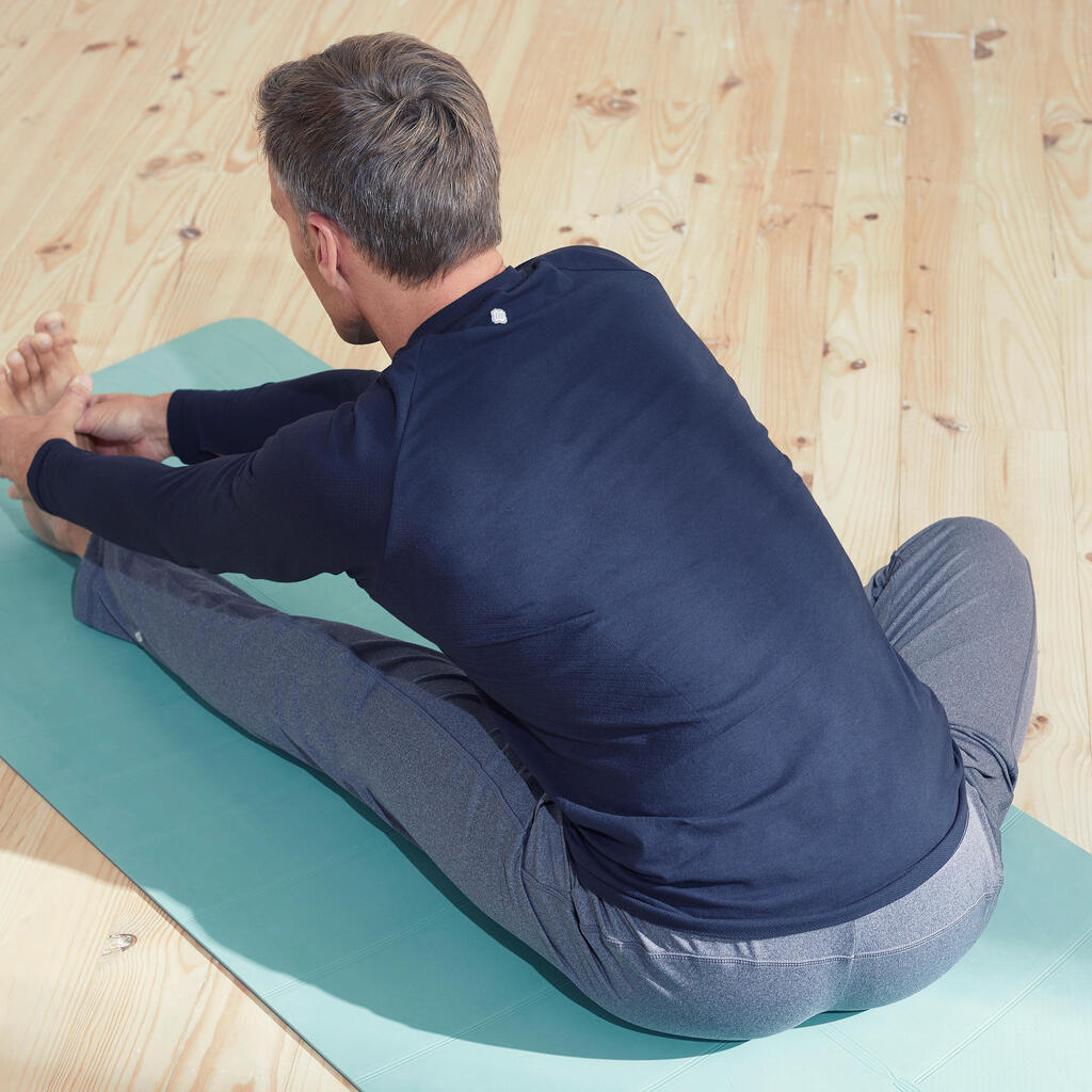 Seamless Long-Sleeved Gentle Yoga T-Shirt - Grey