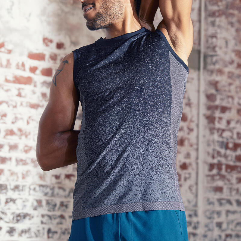 DEBARDEUR SANS COUTURE YOGA HOMME NOIR