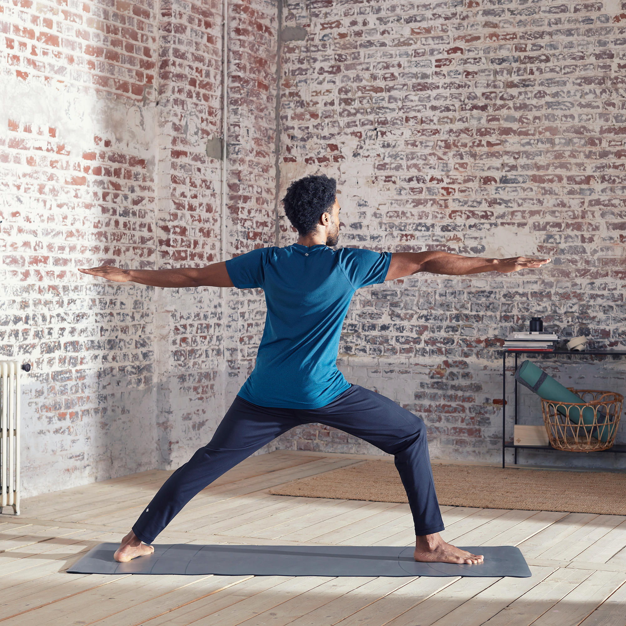 PANTALONI DA STUDIO YOGA NERI DA UOMO