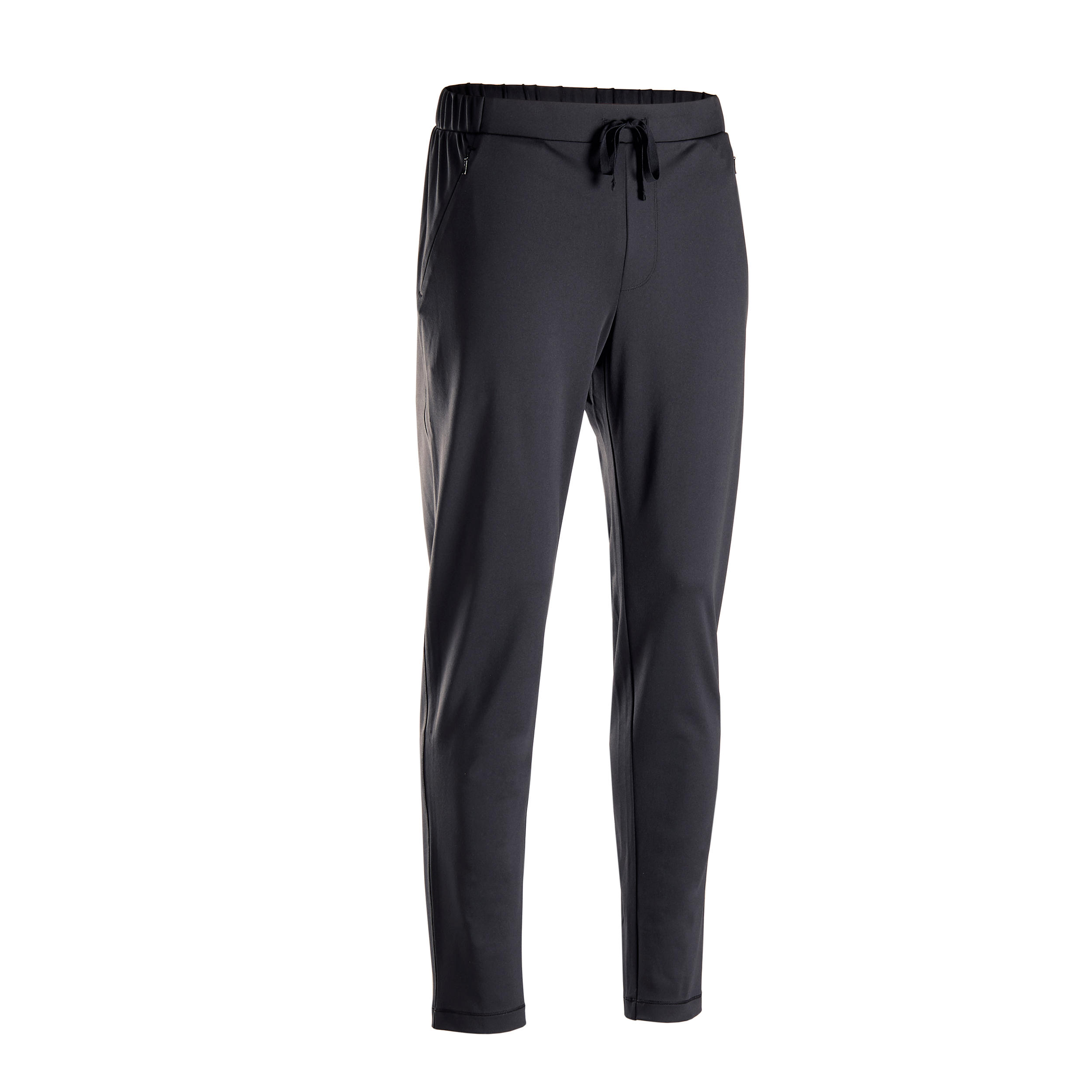Decathlon | Pantaloni uomo yoga STUDIO slim poliestere traspirante neri |  Kimjaly