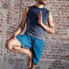 Woven Dynamic Yoga Shorts - Blue