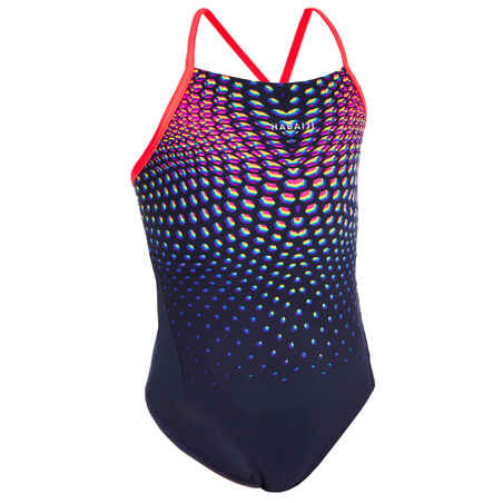 Girls' Swimming One-Piece Swimsuit Chlorine Resistant Lexa Gani - Pink