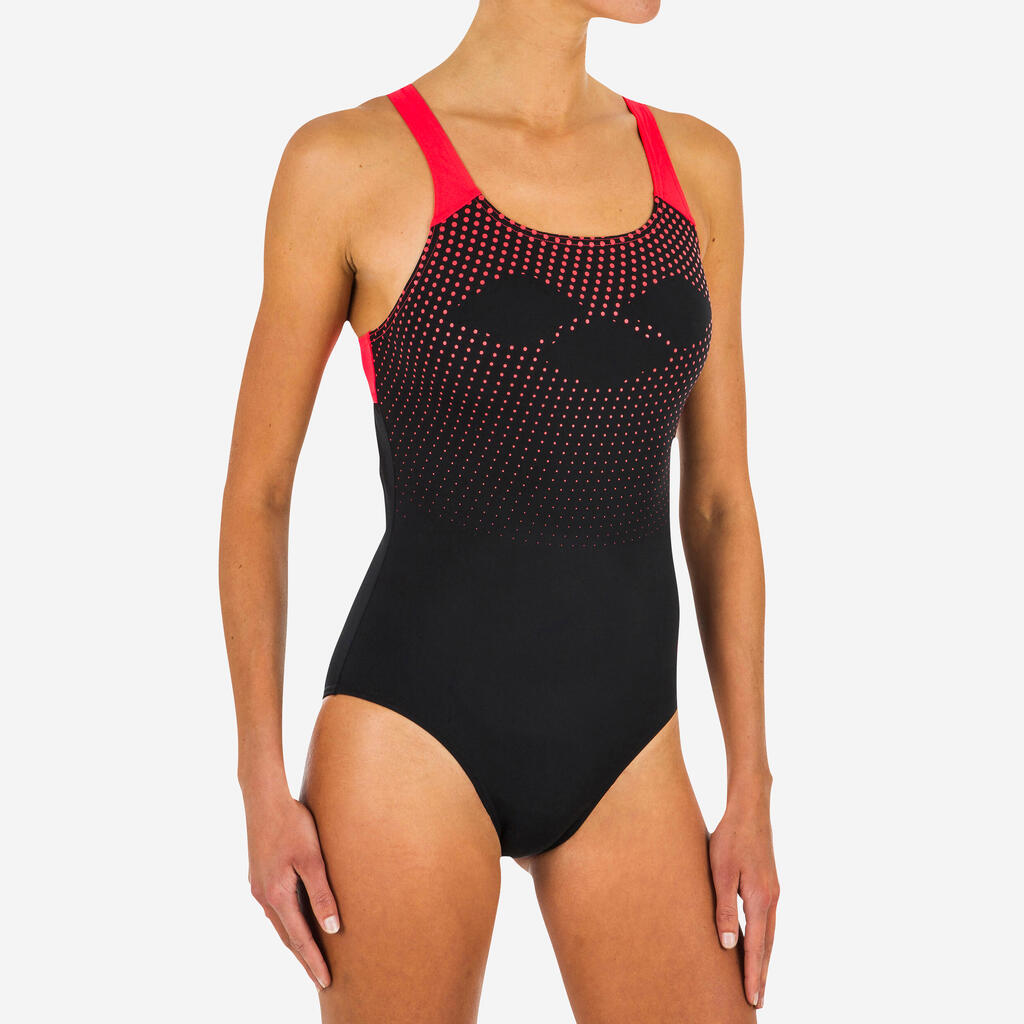 Crno-crveni jednodelni ženski kupaći kostim ARENA SWIM PRO