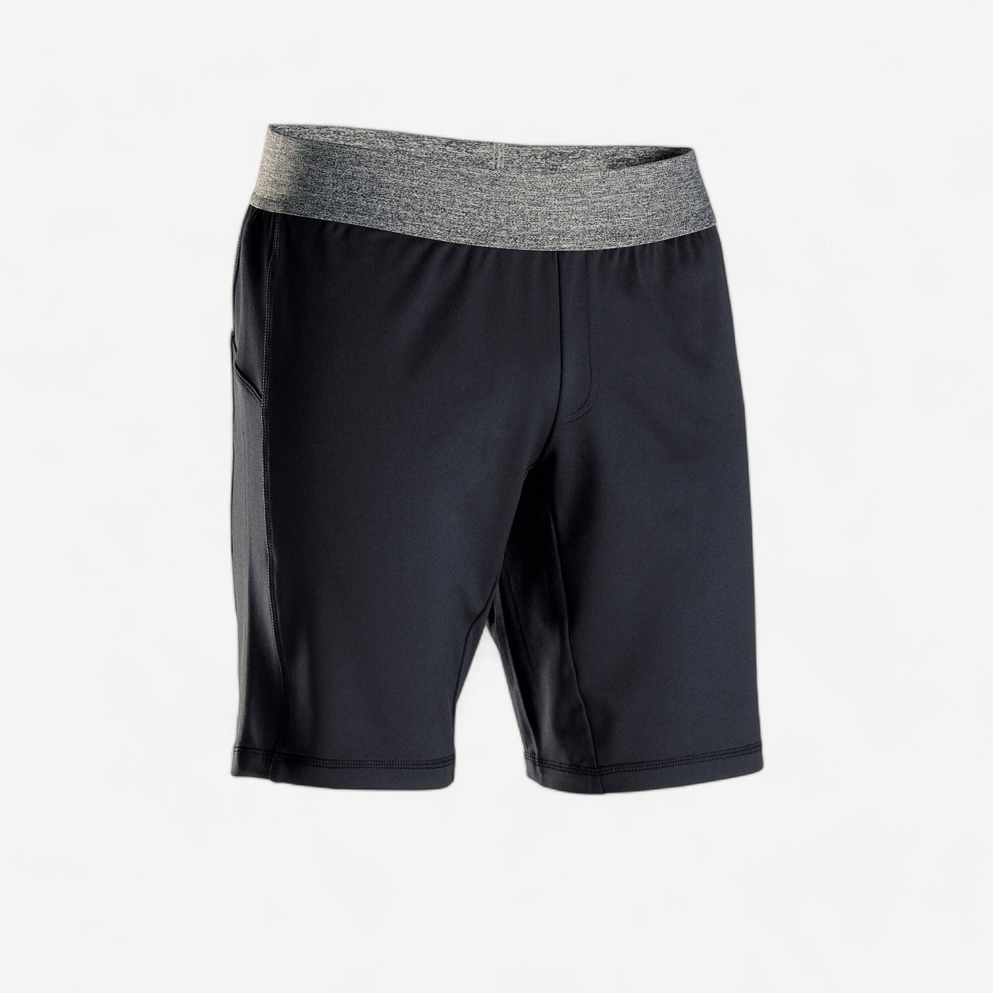 Short Hot Yoga Iyengar Hombre Gris Oscuro Domyos By Decathlon