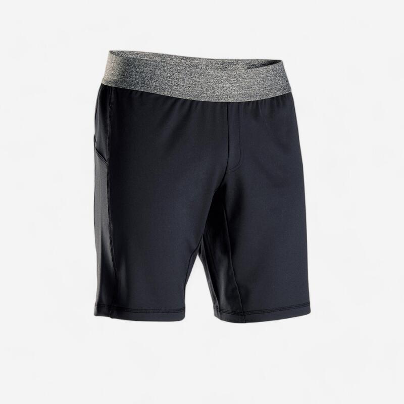 Iyengar Hot Yoga Shorts Dark Grey Domyos By Decathlon