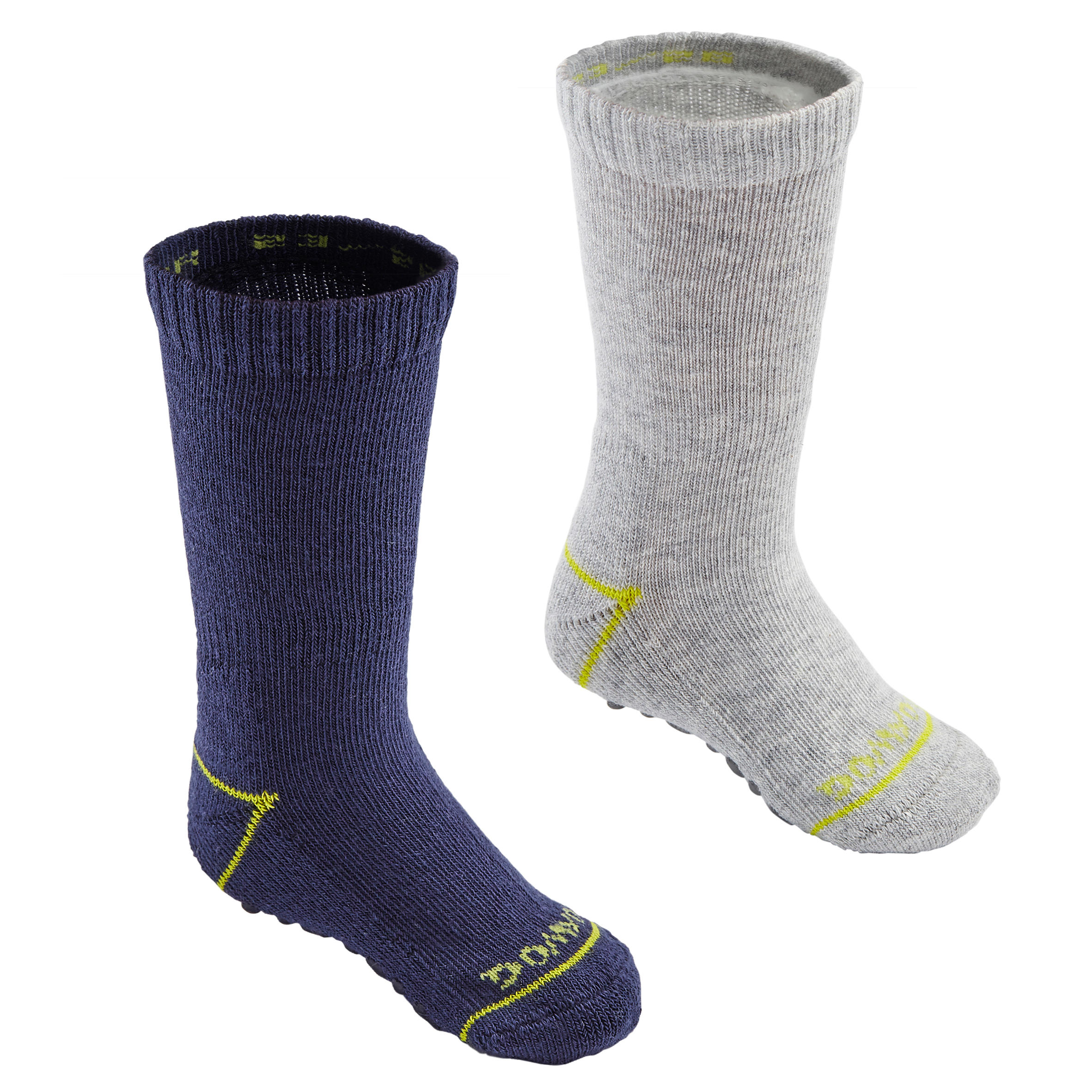 500 Non-Slip Gym Socks Twin-Pack - Navy 