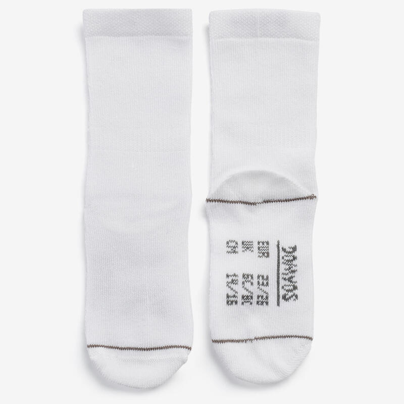 Chaussettes basiques enfant mi-haute lot de 2 blanc