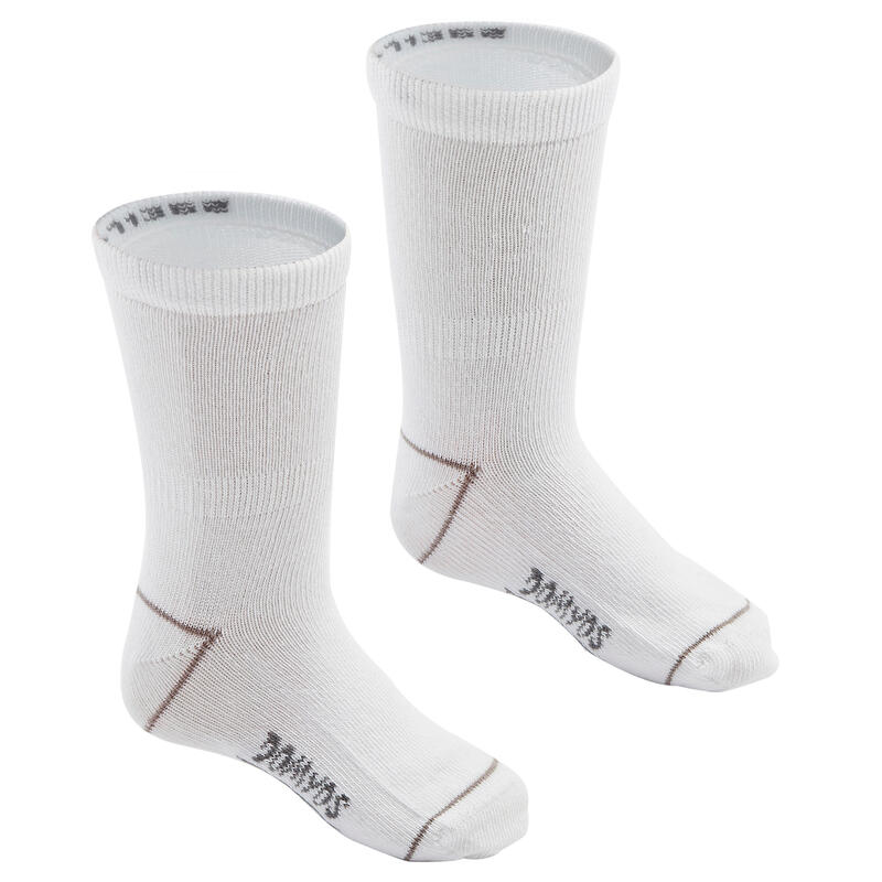 Basic sokken voor kinderen mid set van 2 paar wit