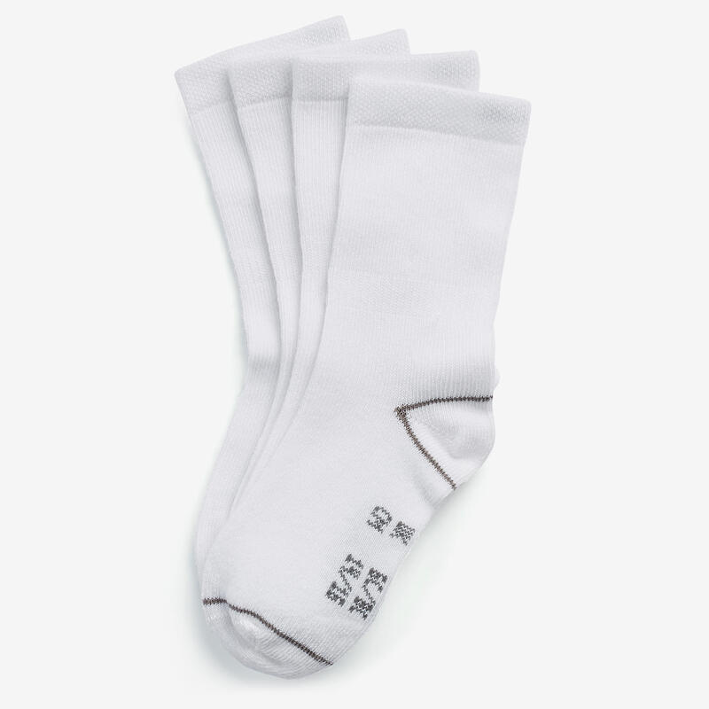 Chaussettes basiques enfant mi-haute lot de 2 blanc