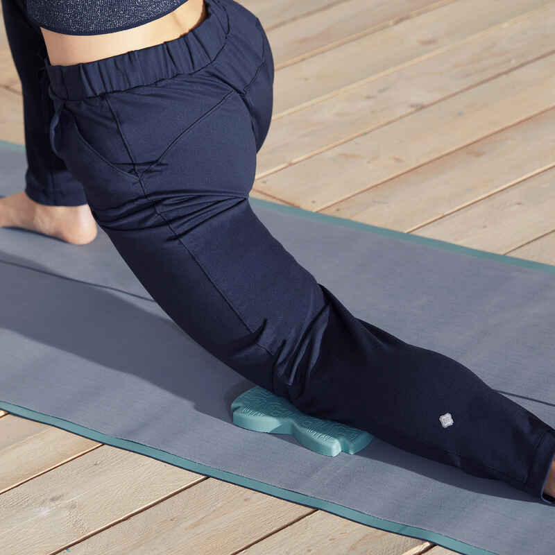 Black Yoga Knee Pad, Mini Yoga Mat