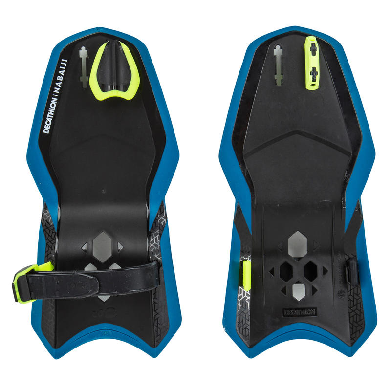 EASYSTROKE SWIMMING HAND PADDLES BLACK/YELLOW Decathlon