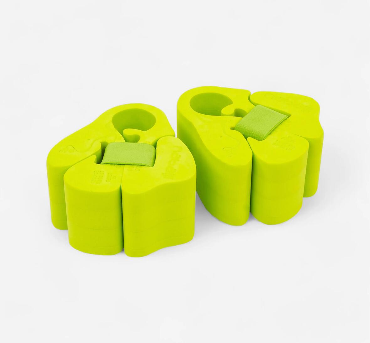 BRASSARDS NATATION EN MOUSSE VERT AVEC SANGLE ÉLASTIQUÉE POUR ENFANT DE 15-30 KG