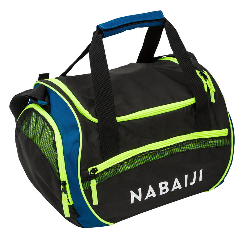 Bolsa 30 L compartimentos natación Nabaiji negro/verde flúor