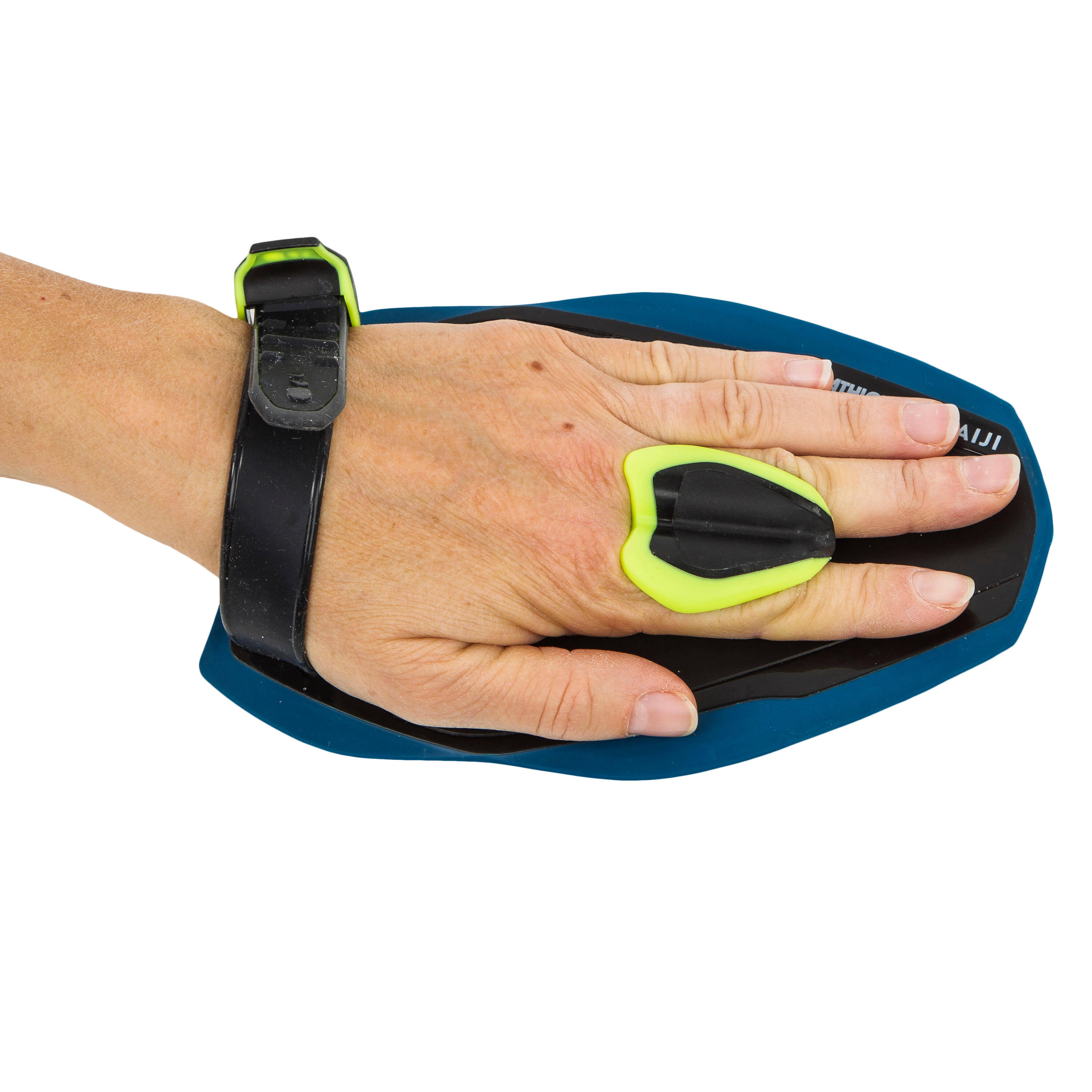 Swimming Hand Paddles Size S Hydrodynamic & Durable Black Yellow -  3