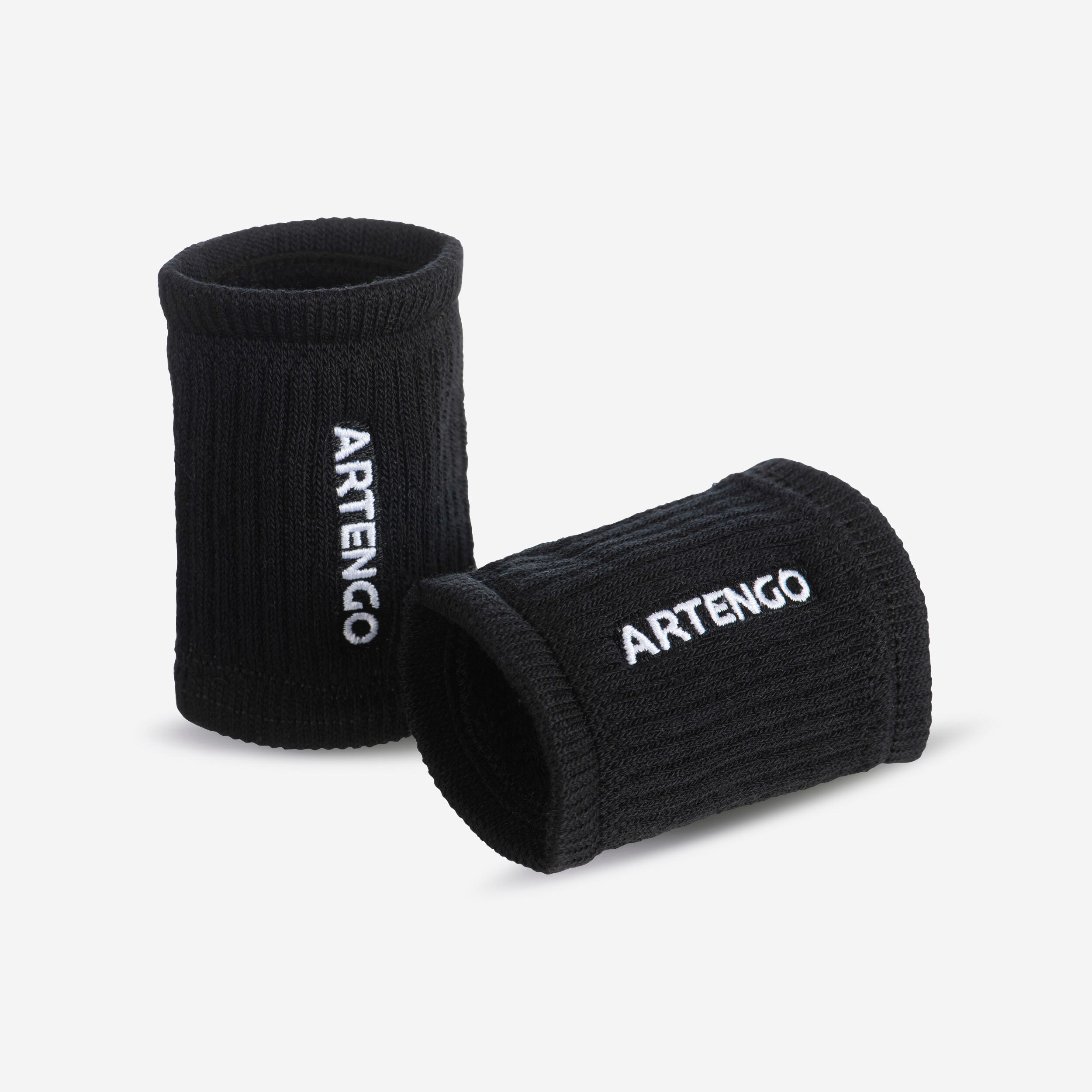 ARTENGO Tennis Wristbands TP 500 - Black/White