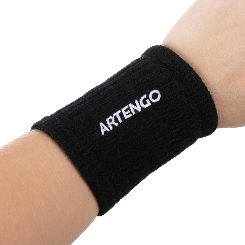 Tennis Wristbands TP 500 - Black/White