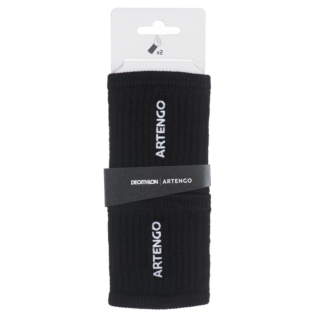 Tennis Wristbands TP 500 - Black/White