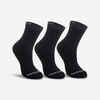 Čarape za tenis RS 100 visoke crne 3 para 