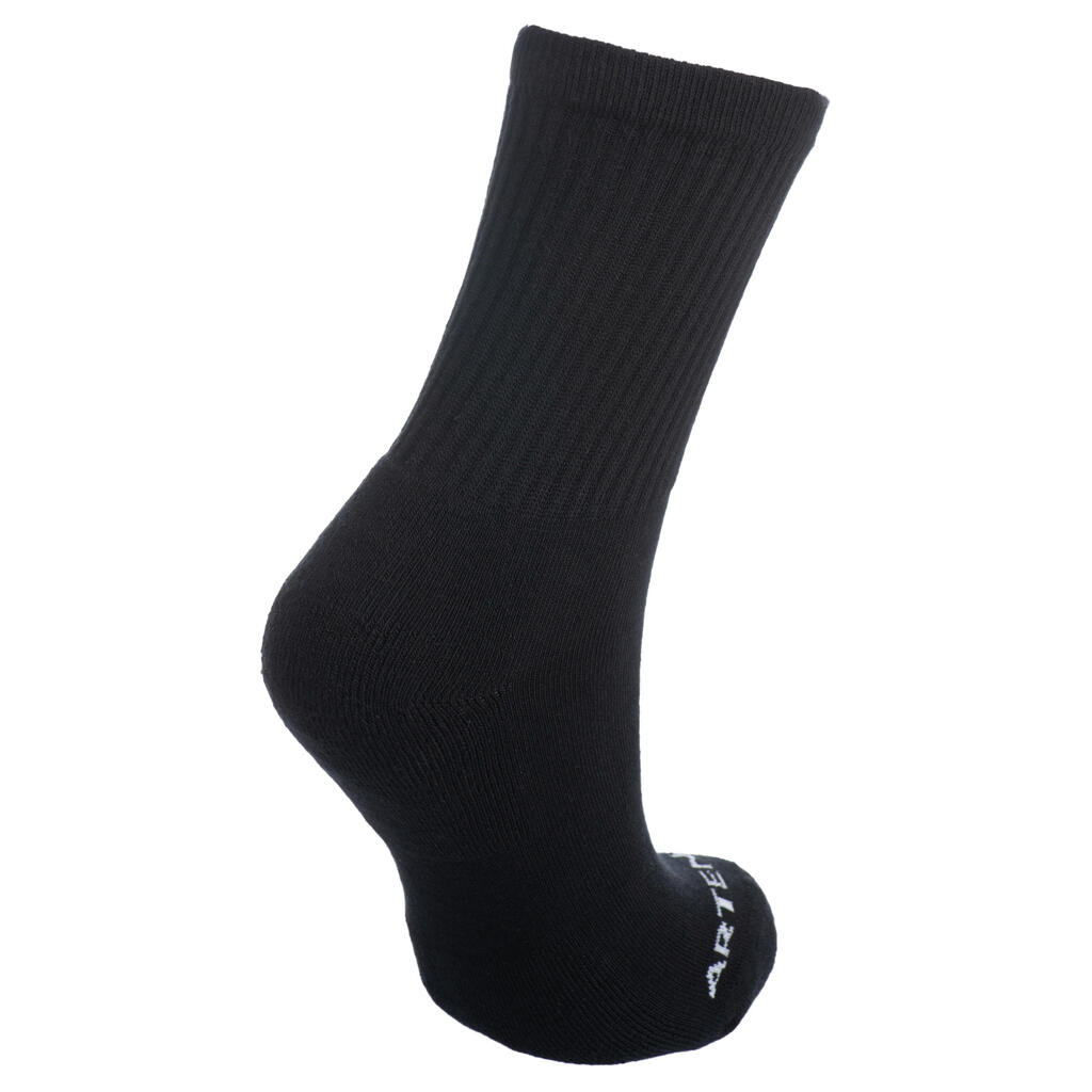 CHAUSSETTES DE SPORT HAUTES RS 100 NOIR LOT DE 3