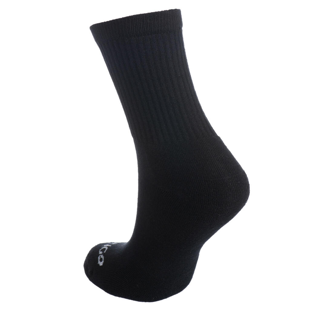 CHAUSSETTES DE SPORT HAUTES RS 100 NOIR LOT DE 3