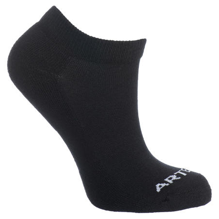 CHAUSSETTES DE TENNIS BASSES RS 100 NOIR LOT DE 3