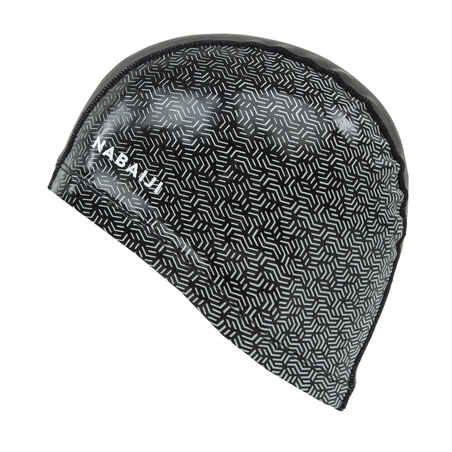 Gorro natación tela negro revestido silicona