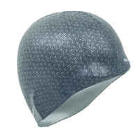 SILICONE SWIM CAP - PRINT GEO GREY