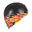 BONNET DE BAIN SILICONE PRINT FIRE NOIR