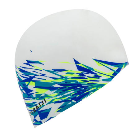 BONNET DE BAIN SILICONE PRINT FIRE BLANC