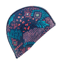 Coated mesh swim cap - Printed fabric - Size L - Canopa blue pink