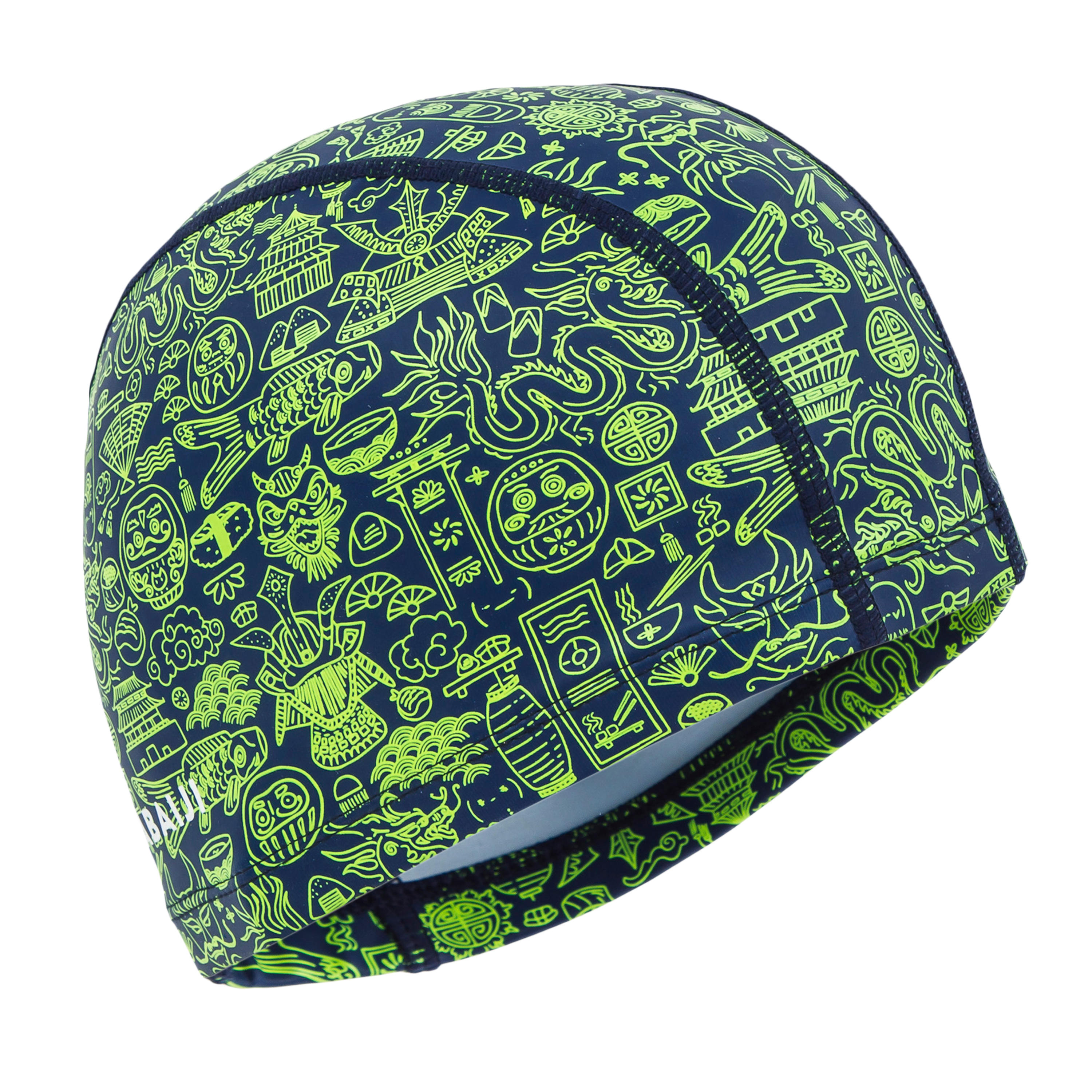 

Silicone Mesh Swim Cap Size  Print - Jap Yellow -  By NABAIJI | Decathlon