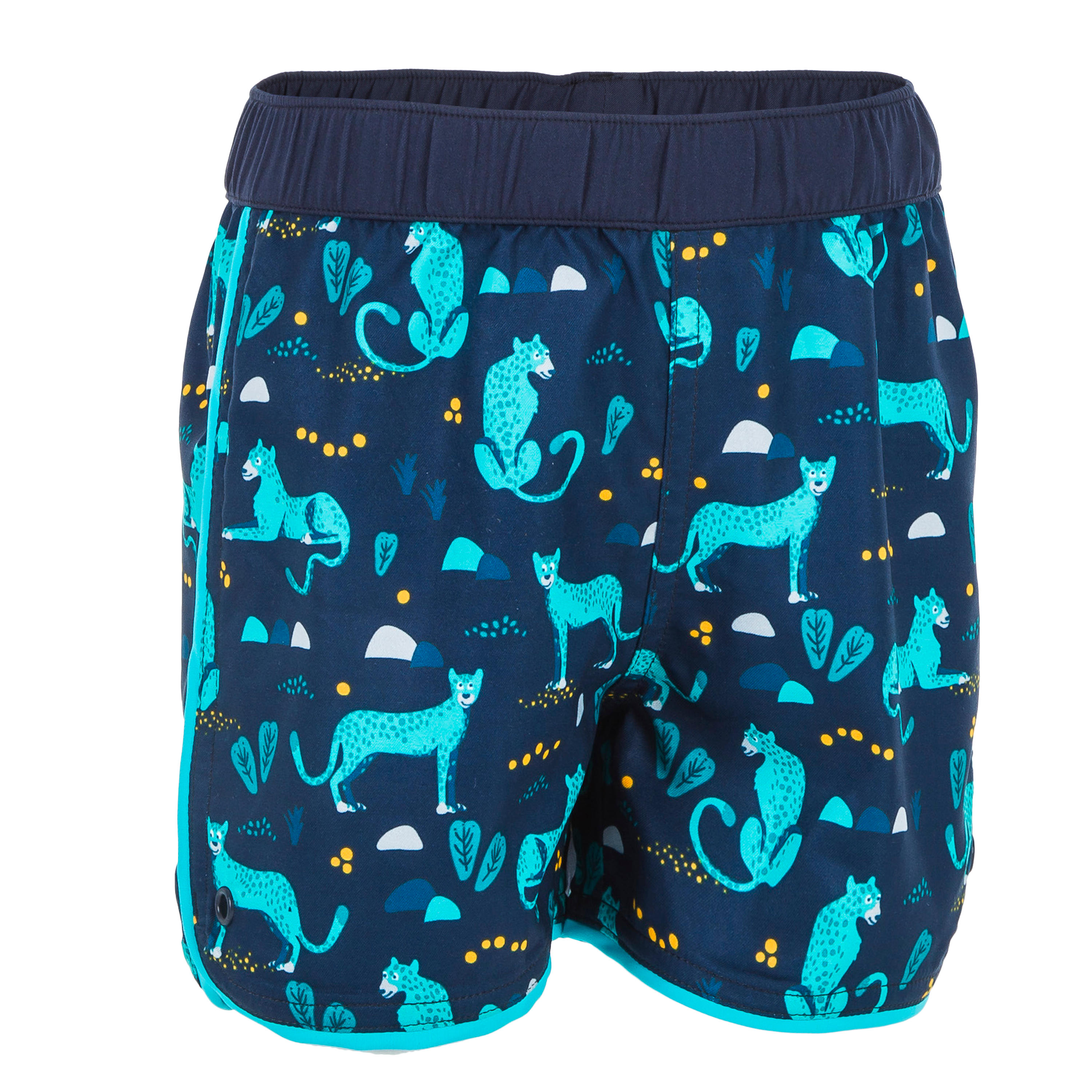 Baby / Kids' Swim Shorts - PANTHERS print dark blue 3/4