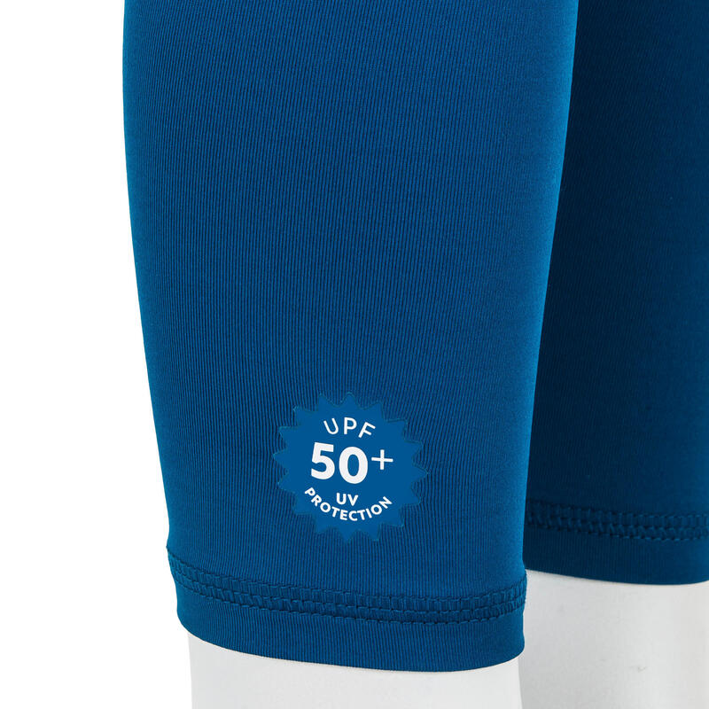 Leggings lycra anti-UV bambino blu