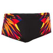 BOYS' SWIMMING SQUARE-CUT BRIEFS KAL RED