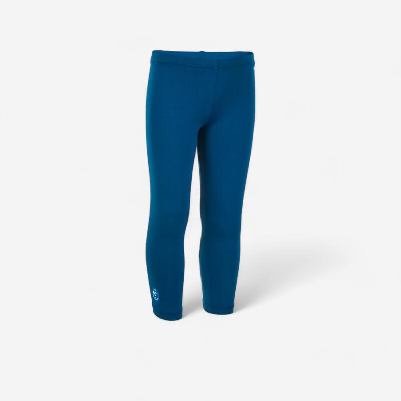 Leggings lycra anti-UV bambino blu