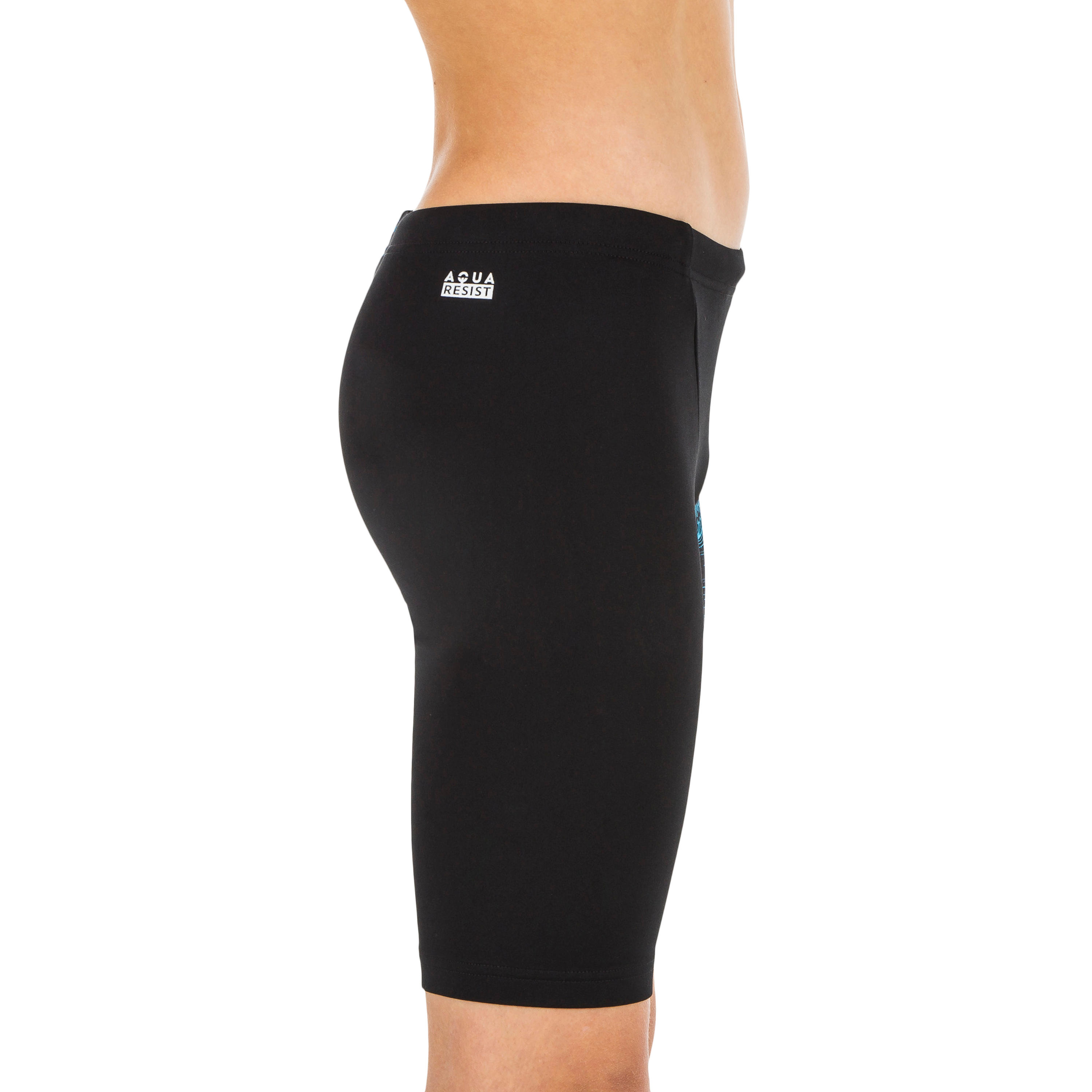 Boys fiti swimming jammers - black sea blue 3/6