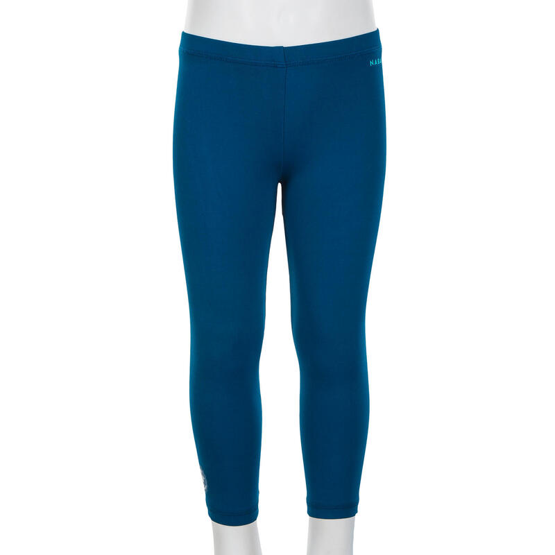 Leggings lycra anti-UV bambino blu