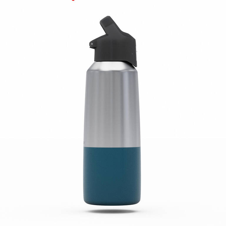 0.8 L stainless steel isothermal water bottle with quick-release cap for hiking 