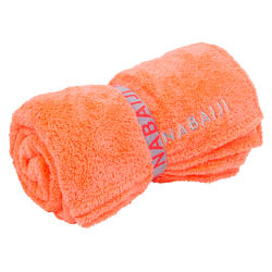 Serviette de bain microfibre ultra douce orange taille XL 110 x 175 cm