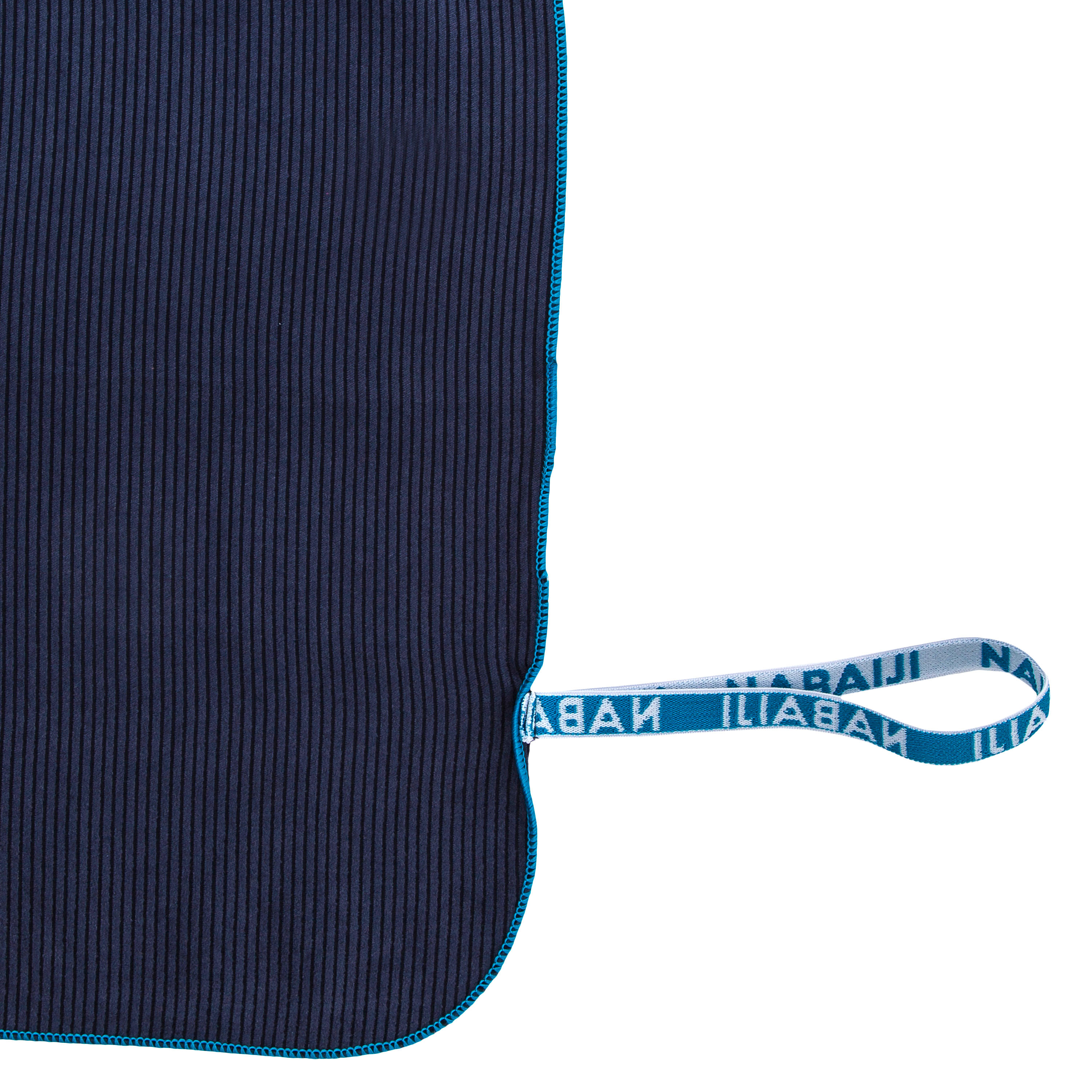 Toalla de microfibra acanalada para natación talla XL 110x175cm Nabaiji - Azul 3/4