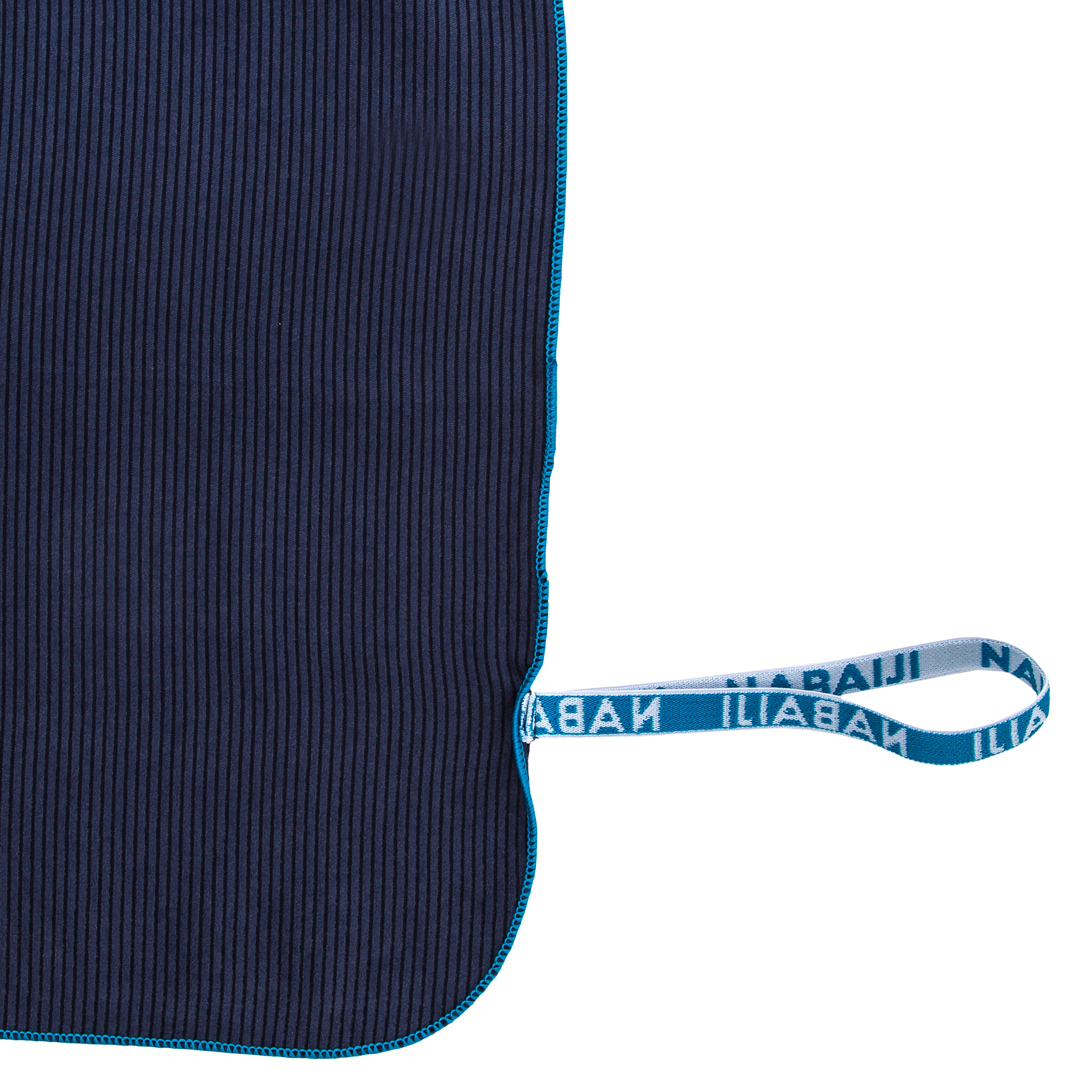 Microfibre Towel Size XL 110 x 175 cm - Striped Dark Blue 3/4