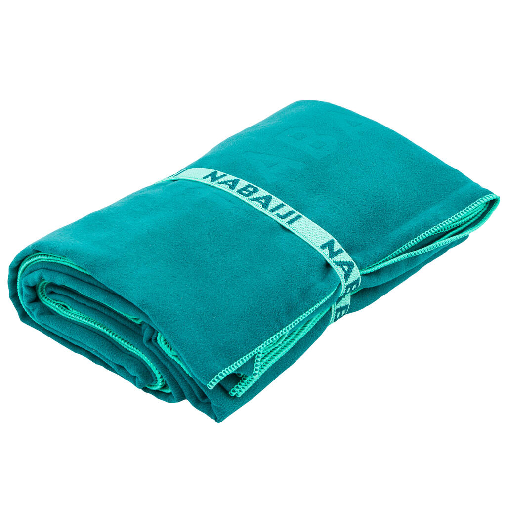 Swimming Microfibre Towel Size L 80 x 130 cm - Blue