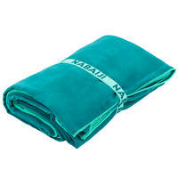 Serviette de bain microfibre vert taille L 80 x 130 cm