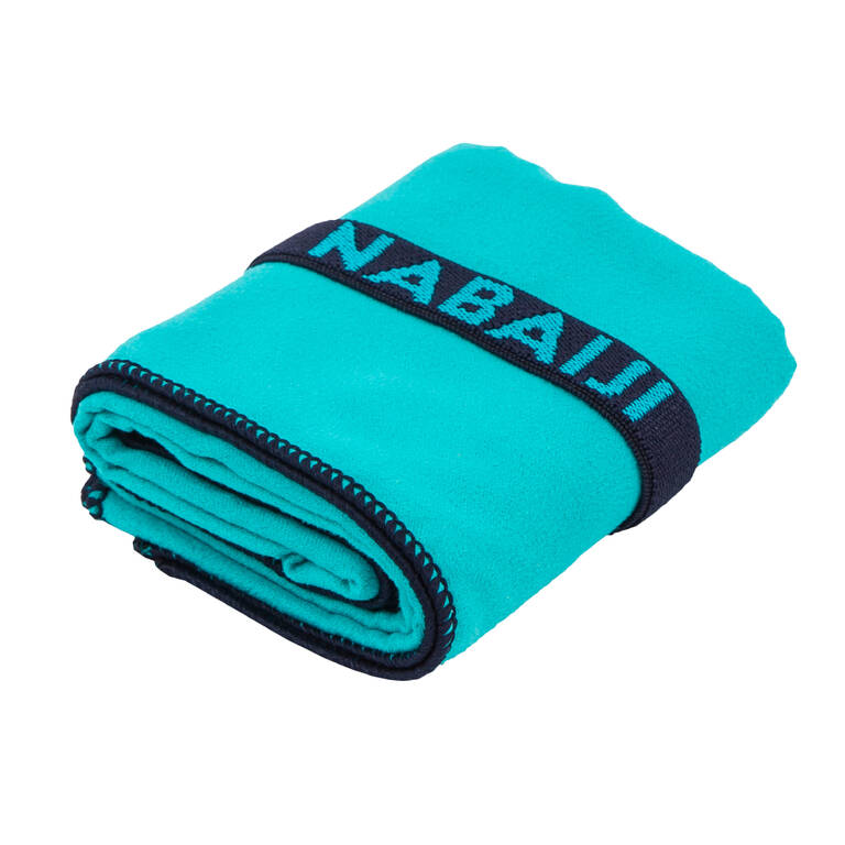 Swimming Microfibre Towel Size S 39 x 55 cm - Blue