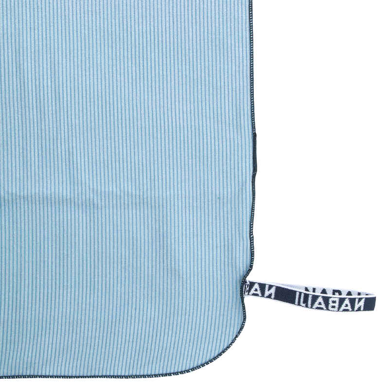 Mikrofaser-Badetuch gestreift Größe L 80 × 130 cm hellgrau Mikrofaser-Badetuch gestreift Größe L 80 × 130 cm hellgrau