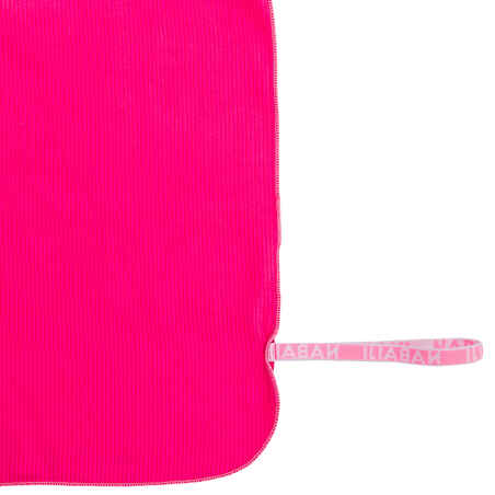 Microfibre striped towel size XL 110 x 175 cm - Pink