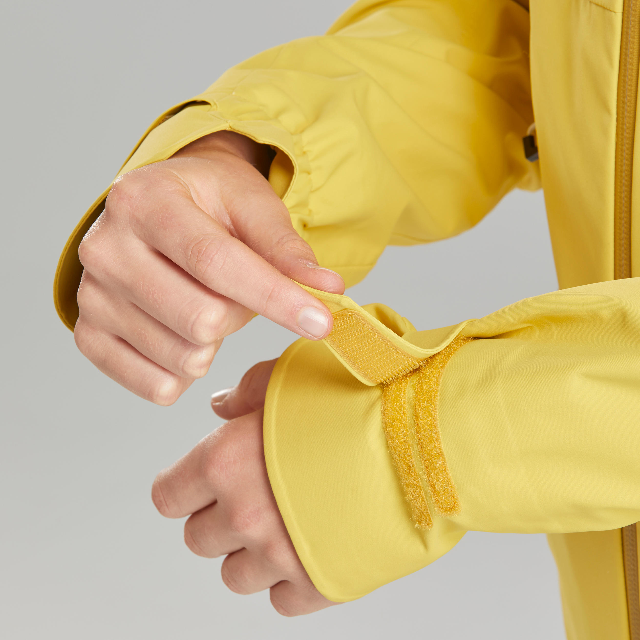 Women’s waterproof hiking jacket, MH500 - Yellow 7/7