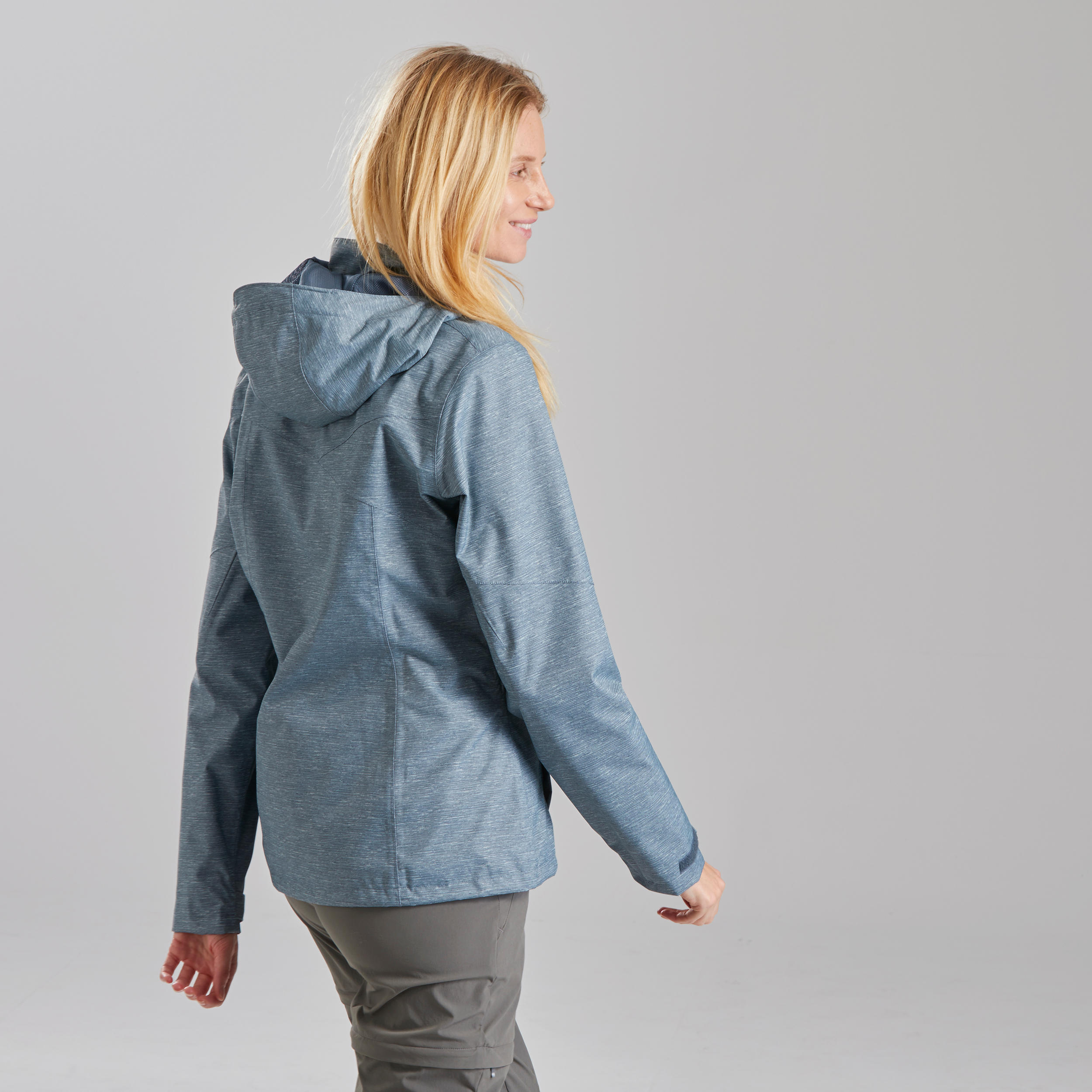 Women’s waterproof mountain walking jacket MH100 3/8